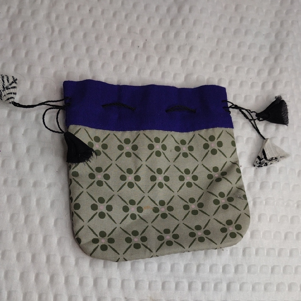 Patterned Drawstring Jewelry Pouch - image 1